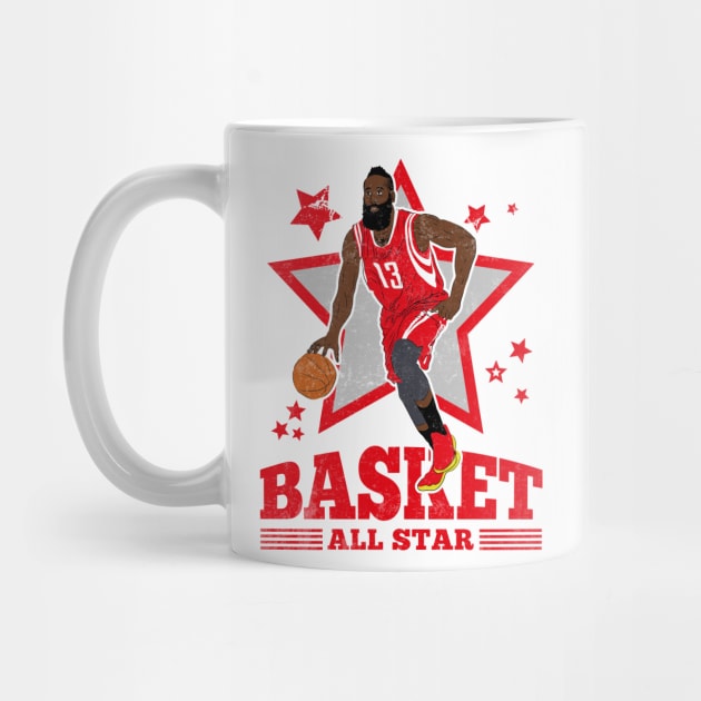 Harden Basketball The Beard Houston 13 All Star by TEEWEB